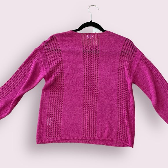 NWT Francesca’s Long Sleeved Pink Knit Top - Picture 4 of 6